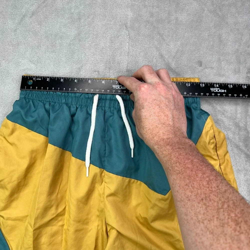 Nike Shorts Men Small Blue Yellow Colorblock DNA Woven Drawstring Crossfit Lined